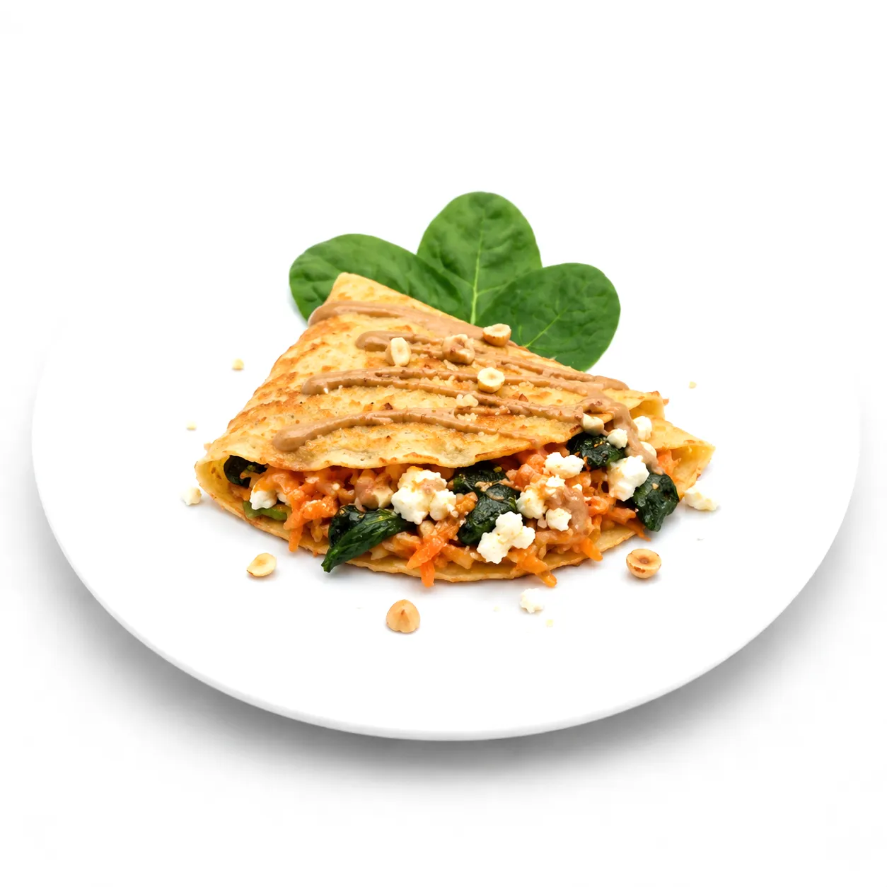 Karotten Crepes mit Haselnusscreme